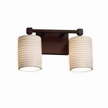 Justice Design Group POR-8422-10-SAWT-DBRZ - Tetra 2-Light Bath Bar