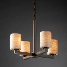 Justice Design Group POR-8829-10-PLET-MBLK - Modular 4-Light Chandelier