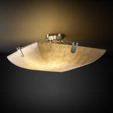 Justice Design Group CLD-9617-35-NCKL - 48&#34; Semi-Flush Bowl w/ U-Clips