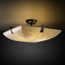 Justice Design Group CLD-9632-25-MBLK-LED5-5000 - 24" LED Semi-Flush Bowl w/ Tapered Clips