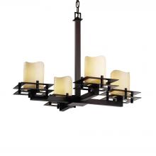 Justice Design Group CNDL-8100-14-CREM-DBRZ-LED4-2800 - Metropolis 4-Light LED Chandelier