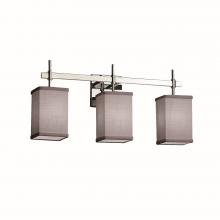 Justice Design Group FAB-8413-15-GRAY-CROM - Union 3-Light Bath Bar