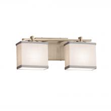 Justice Design Group FAB-8442-55-WHTE-BRSS - Era 2-Light Bath Bar