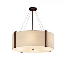 Justice Design Group FAB-9517-WHTE-DBRZ - Reveal 48&#34; Drum Pendant