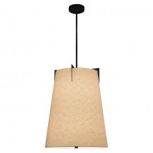 Justice Design Group FAB-9600-CREM-MBLK - Midtown 18&#34; Tapered Drum Pendant