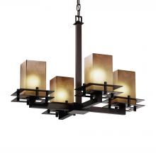 Justice Design Group FSN-8100-15-CRML-DBRZ-LED4-2800 - Metropolis 4-Light LED Chandelier