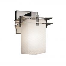 Justice Design Group FSN-8171-15-WEVE-NCKL - Metropolis 1-Light Wall Sconce (2 Flat Bars)