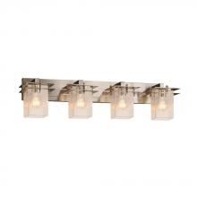 Justice Design Group FSN-8174-15-SEED-NCKL - Metropolis 4-Light Bath Bar