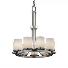 Justice Design Group FSN-8766-10-OPAL-NCKL-LED9-6300 - Dakota 9-Light Ring LED Chandelier