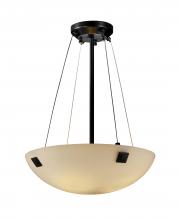 Justice Design Group FSN-9661-35-OPAL-MBLK-F5-LED3-3000 - 18&#34; LED Pendant Bowl w/ Finials