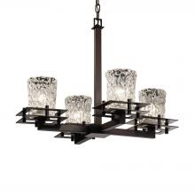 Justice Design Group GLA-8100-16-CLRT-DBRZ-LED4-2800 - Metropolis 4-Light LED Chandelier