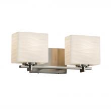 Justice Design Group PNA-8442-55-WAVE-NCKL - Era 2-Light Bath Bar