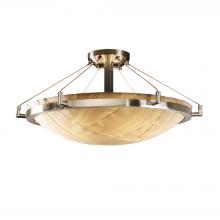 Justice Design Group PNA-9682-35-BANL-NCKL-LED5-5000 - 24" LED Semi-Flush Bowl w/ Ring