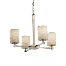 Justice Design Group POR-8420-10-WAVE-NCKL - Tetra 5-Light Chandelier