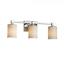 Justice Design Group POR-8423-10-WAVE-CROM - Tetra 3-Light Bath Bar