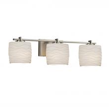 Justice Design Group POR-8443-30-WAVE-NCKL-LED3-2100 - Era 3-Light LED Bath Bar