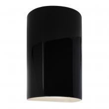 Justice Design Group CER-1265-BLK - Large Cylinder - Open Top & Bottom