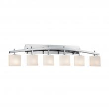 Justice Design Group FSN-8596-30-OPAL-CROM - Archway 6-Light Bath Bar