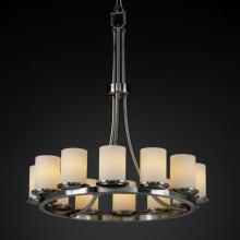 Justice Design Group FSN-8763-10-OPAL-NCKL - Dakota 12-Light Ring Chandelier (Tall)