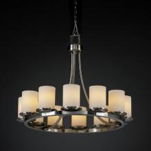 Justice Design Group FSN-8768-10-OPAL-NCKL - Dakota 12-Light Ring Chandelier (Short)