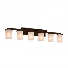 Justice Design Group FSN-8786-10-FRCR-DBRZ - Dakota 6-Light Bath Bar