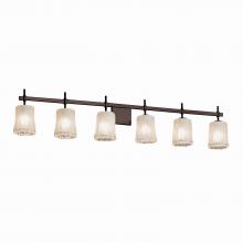 Justice Design Group GLA-8416-16-WTFR-DBRZ - Union 6-Light Bath Bar