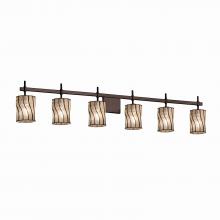 Justice Design Group WGL-8416-10-SWCB-DBRZ - Union 6-Light Bath Bar