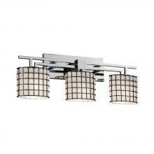 Justice Design Group WGL-8703-10-SWCB-MBLK - Aero 3-Light Bath Bar