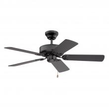 Kendal AC6842-BLK - Builder&#39;s Choice 42 in. Black Ceiling Fan