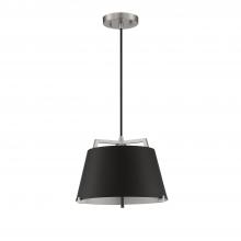 Kendal PF263-BLK/SN - SKY 1-Light Black & Satin Nickel Pendant