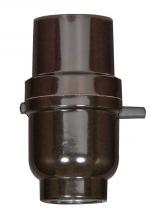 Satco Products Inc. 80/1110 - Push Thru Socket; Phenolic; Smooth; 1/8 IP Cap With Metal Bushing; Less Set Screw; 2-7/8&#34;