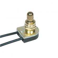 Satco Products Inc. 80/1132 - On-Off Metal Rotary Switch; 3/8&#34; Metal Bushing; Single Circuit; 6A-125V, 3A-250V Rating; Brass