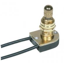 Satco Products Inc. 80/1134 - On-Off Metal Rotary Switch; 5/8&#34; Metal Bushing; Single Circuit; 6A-125V, 3A-250V Rating; Brass