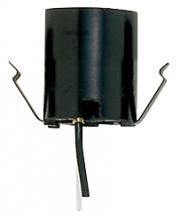 Satco Products Inc. 80/1645 - Snap-In Socket For 3-1/4&#34;- 4&#34; Holders; 12&#34; AWM B/W Leads 125C; 1-1/2&#34; Height;