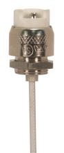 Satco Products Inc. 90/1561 - Porcelain Halogen Socket; R7S Base; 12&#34; SF-1 200C Leads; Halogen Socket; 7/8&#34; Length; 1000W;