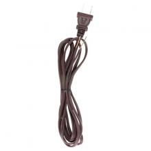 Satco Products Inc. 90/2598 - 7 Foot 18/2 SPT-1 105C Cord Set; Brown Finish; 36&#34; Hank; 200 Carton; Molded Polarized Plug;