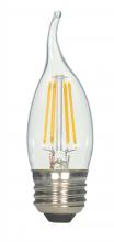 Satco Products Inc. S9573 - 4.5 Watt CA11 LED; Clear; Medium base; 2700K; 450 Lumens; 120 Volt