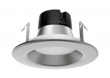 Satco Products Inc. S9744 - 9.5 watt LED Downlight Retrofit; 4&#34;; Brushed Nickel trim; 3000K; 120 volts; Dimmable