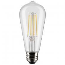 Satco Products Inc. S21364 - 8 Watt ST19 LED; Clear; Medium base; 90 CRI; 3000K; 120 Volt