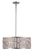 Trans Globe 71345 PC - Vibrant 20&#34; Crystal Drum Shade Chandelier