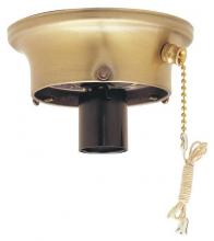 Westinghouse 7022900 - 3-1/4&#34; Antique Brass Finish Glass Shade Holder Kit with On/Off Pull Chain Switch