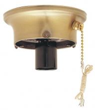 Westinghouse 7024400 - 3-1/4&#34; White Finish Glass Shade Holder Kit with On/Off Pull Chain Switch