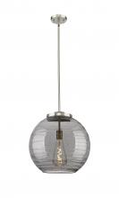  221-1S-SN-G1213-16SM - Athens Deco Swirl - 1 Light - 16 inch - Brushed Satin Nickel - Cord hung - Pendant