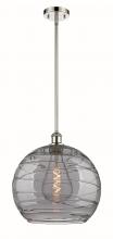  516-1S-PN-G1213-14SM - Athens Deco Swirl - 1 Light - 14 inch - Polished Nickel - Pendant