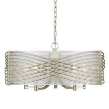 Golden 5516-5 WG-SHR - Zara 5-Light Chandelier in White Gold