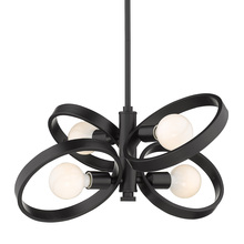 Golden 8330-4 BLK - Sloane 4-Light Chandelier in Black