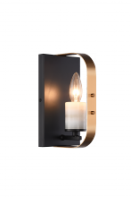 Matteo Lighting W82901BKAG - Crandle Wall Sconce