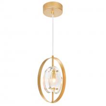 CWI Lighting 1224P8-1-625 - Iris 1 Light Mini Pendant With Sun Gold Finish