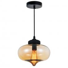 CWI Lighting 5570P11 - Amber - Glass 1 Light Down Mini Pendant With Amber Finish