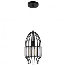 CWI Lighting 9942P7-1-101 - Alethia 1 Light Down Mini Pendant With Black Finish